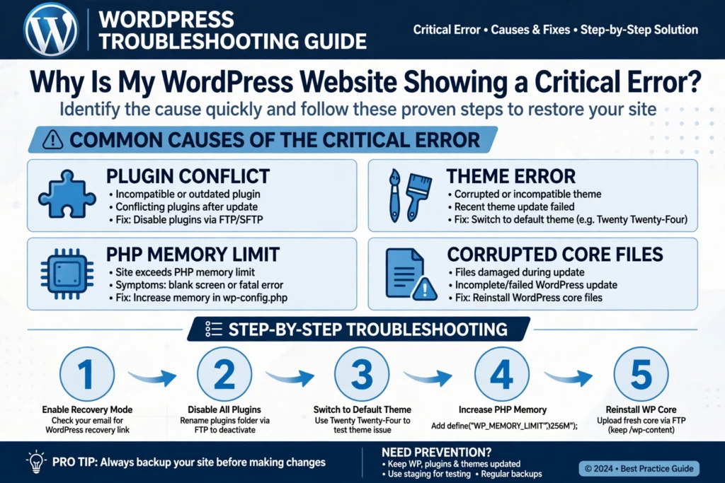 wordpress critical error